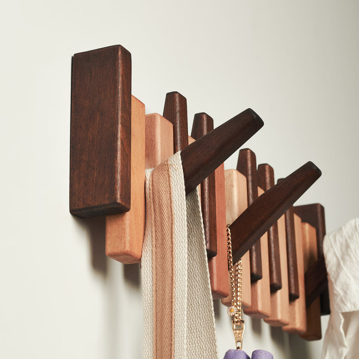 PianoFold™ Space-Saving Solid Wood Coat Rack & Modern Entryway Organizer